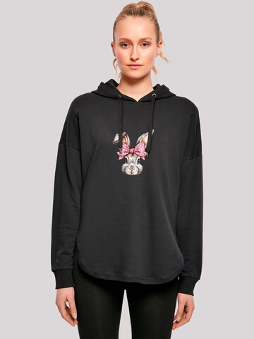 Sweat-shirt 'Niedlicher Hase mit Schleife' F4NT4STIC en noir : devant