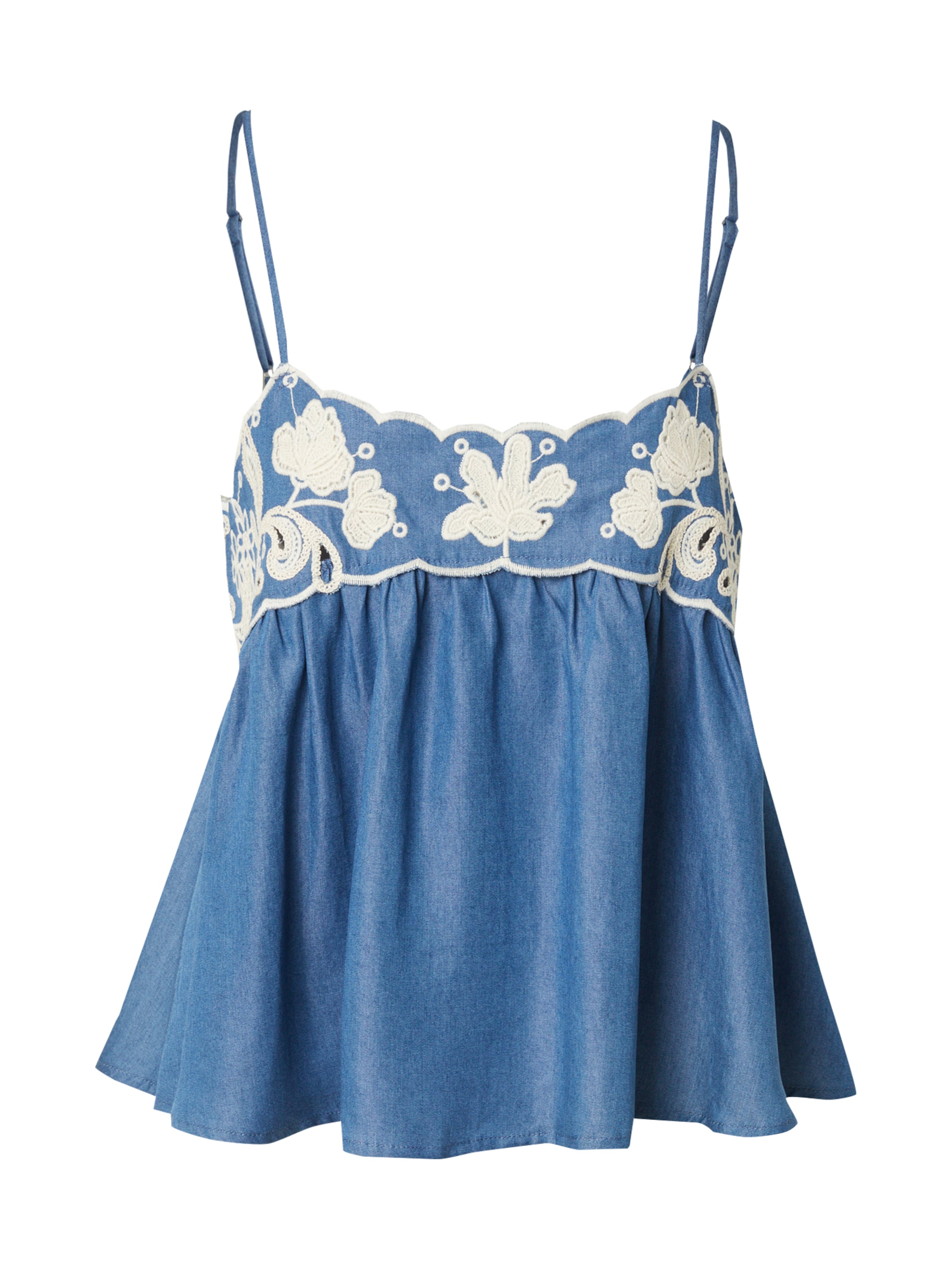 OBJECT Top &#x27;OBJElla&#x27; w kolorze niebieski: przód