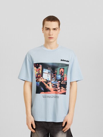 Bershka T-Shirt in Blau: predná strana