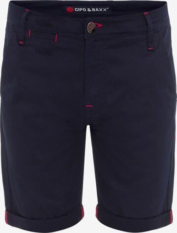 CIPO & BAXX Pants in Blue: front