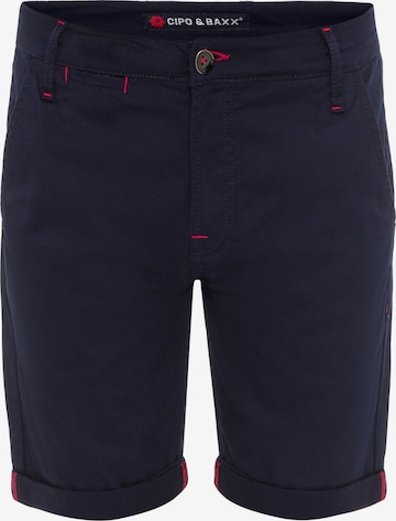 CIPO & BAXX Pants in Blue: front