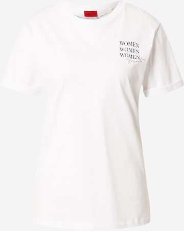 HUGO Majica 'Dibiusa' | bela barva: sprednja stran
