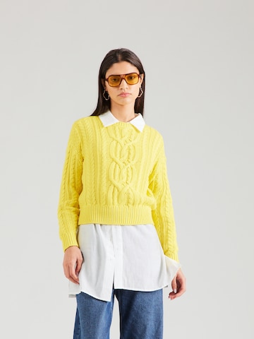 Pullover di Lauren Ralph Lauren in giallo: frontale