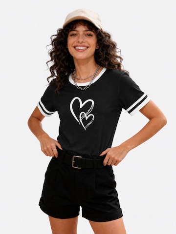 AOTTORI Shirt 'Herzliebe' in Black