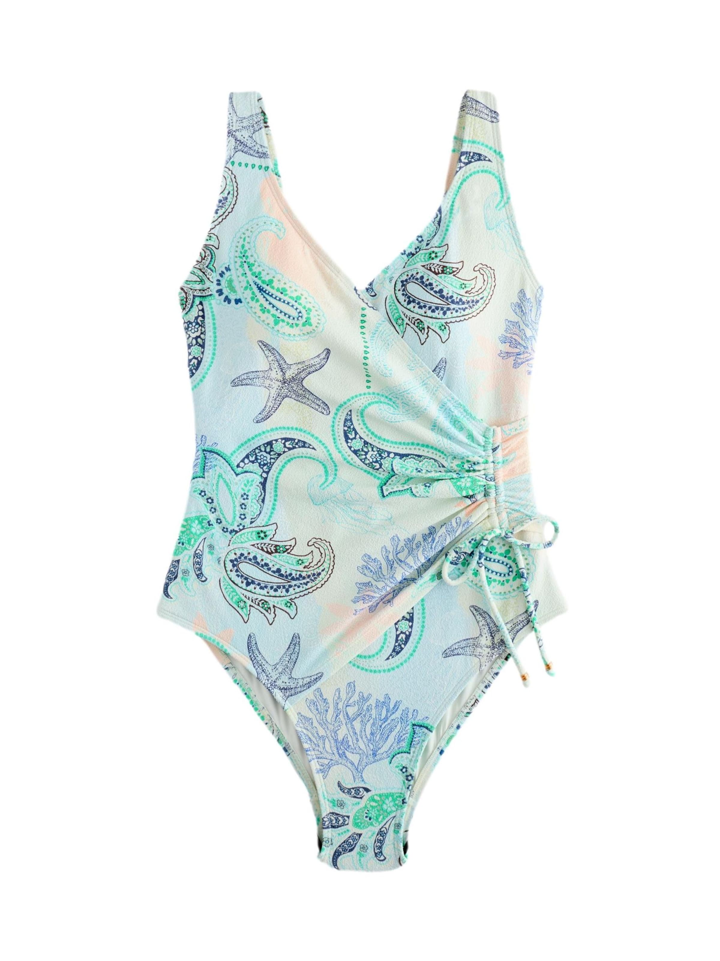 Bustier Maillot de bain modelant Next en bleu : devant