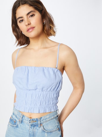 Abercrombie & Fitch Top – modrá: přední strana