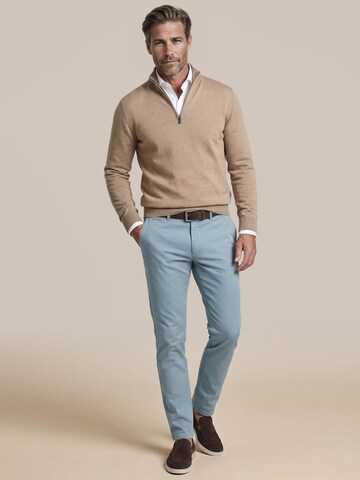 Suitable Regular Chino Pants 'Plato' in Blue