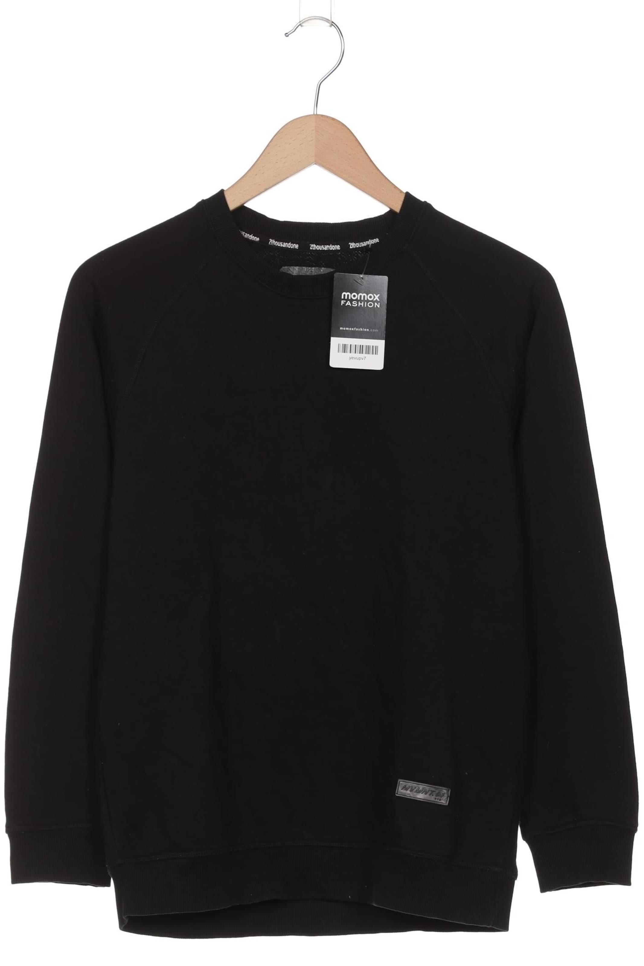 Bershka Sweatshirt & Zip-Up Hoodie in XS in Black: front