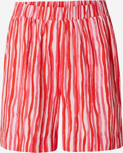 Kelnės 'PCKAIANA' iš PIECES, spalva – rožių spalva / raudona / balta, Prekių apžvalga