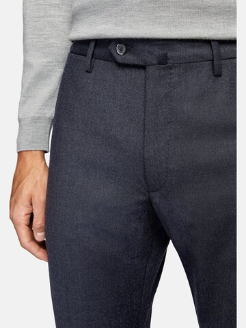 Boggi Milano Slimfit Kalhoty s puky – modrá