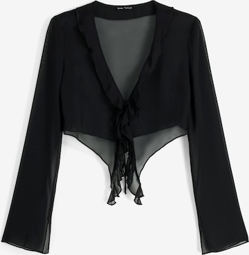 Bershka Blouse in Zwart: voorkant