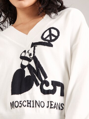 Moschino Jeans Pullover in Weiß