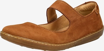 EL NATURALISTA Ballerina met riempjes in Bruin: voorkant