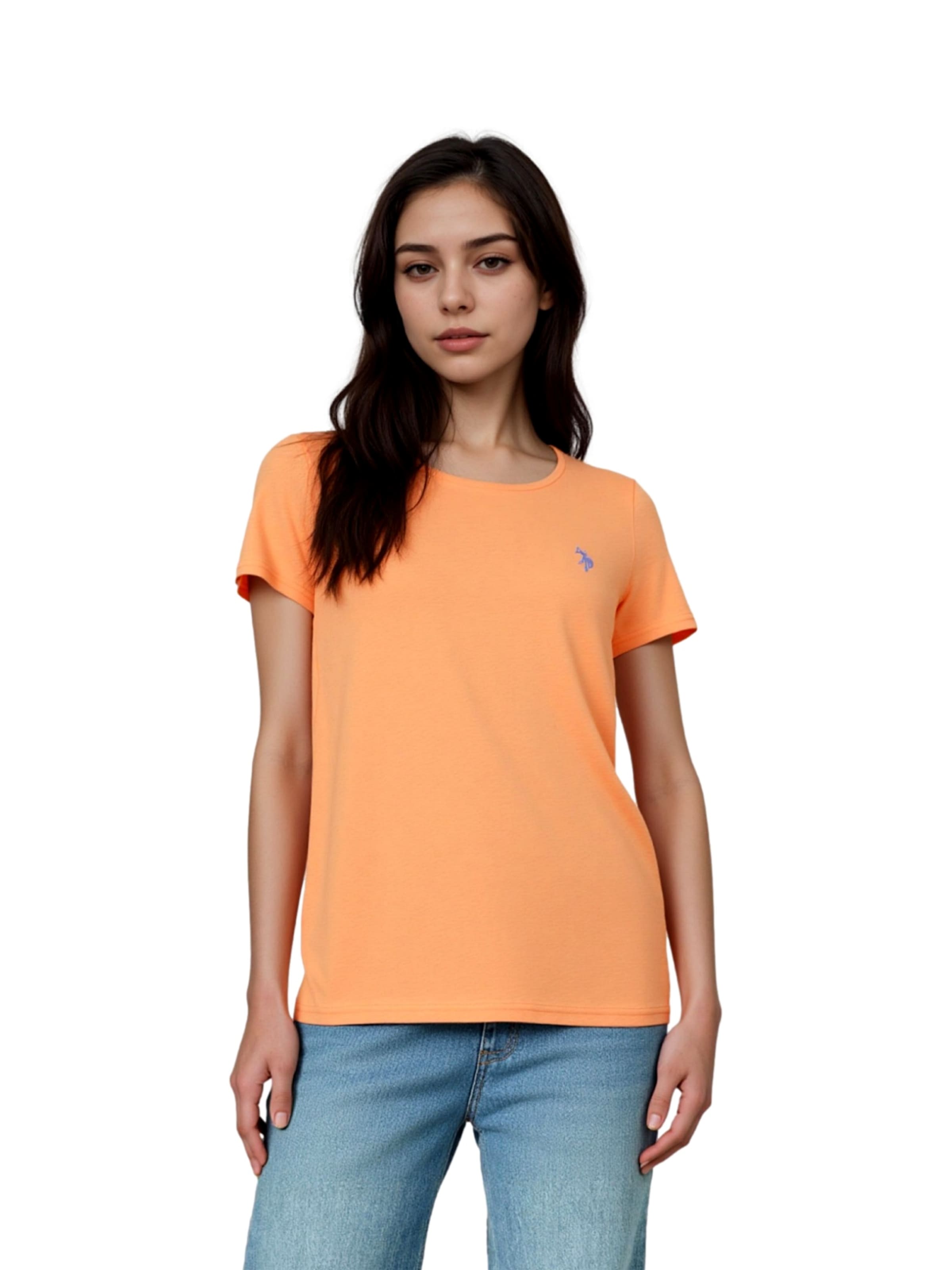 Maglietta di U.S. POLO ASSN. in arancione: frontale