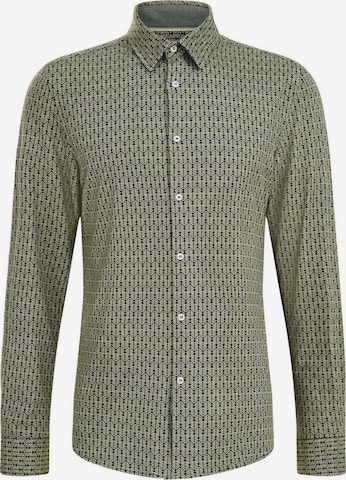 WE Fashion Button Up Shirt in Green: front