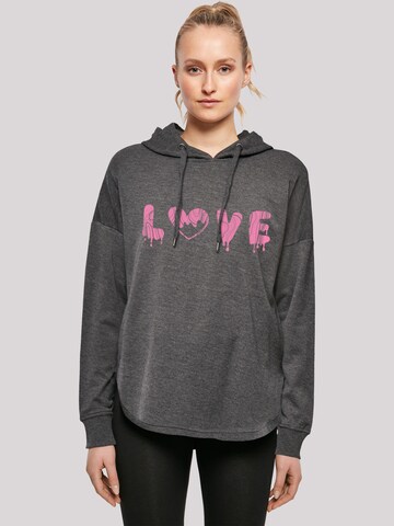 Sweat-shirt 'Valentinstag' F4NT4STIC en gris : devant