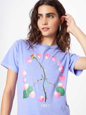 Obey T-Shirt 'Peace For Our Time' in Lila