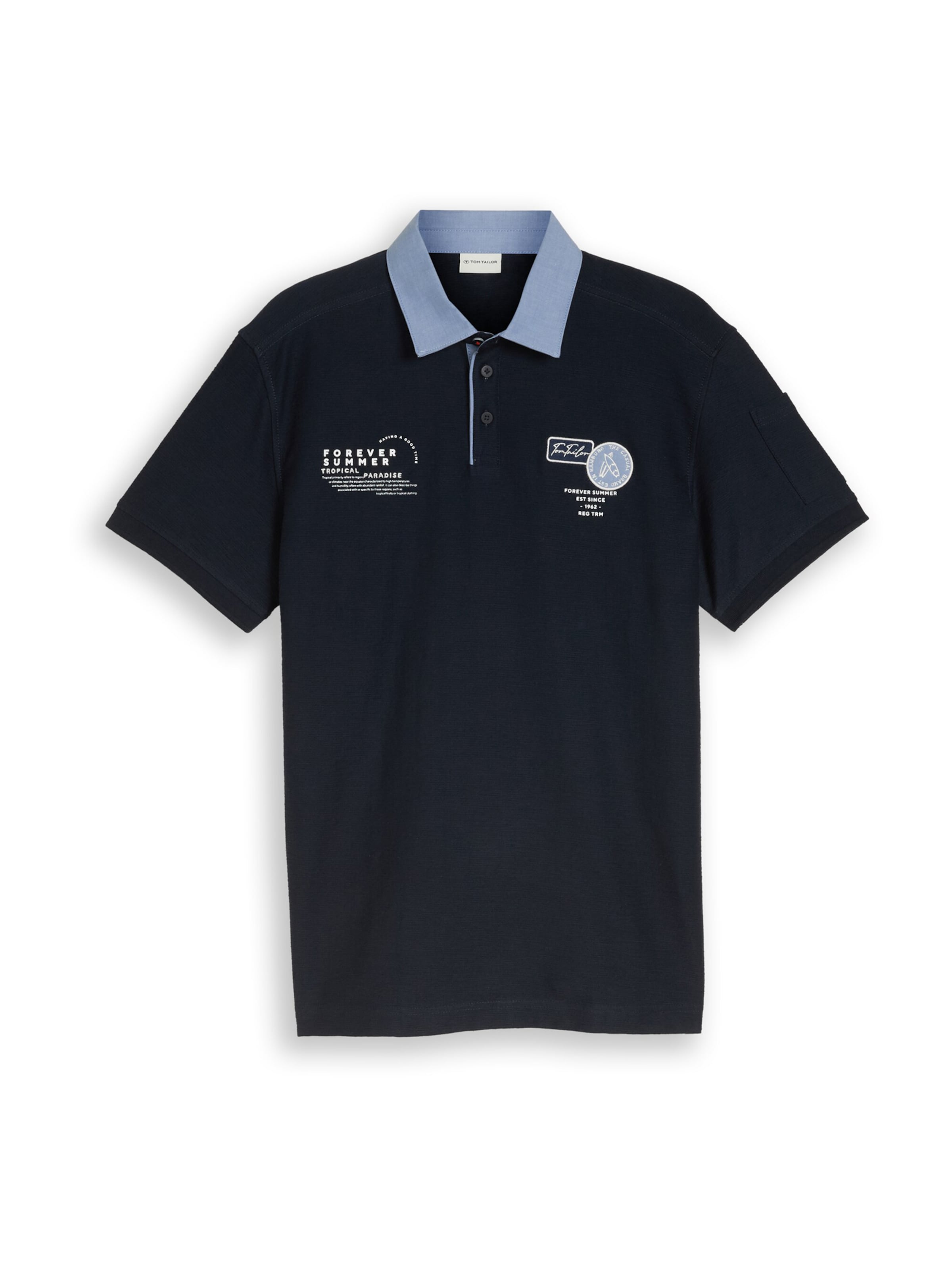 TOM TAILOR Shirt in Blue: front