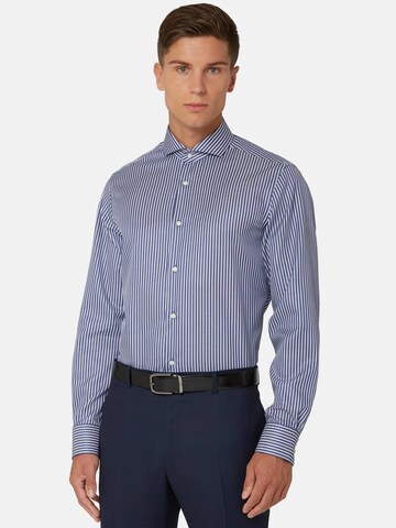 Coupe regular Chemise 'Ultimate' Boggi Milano en bleu : devant