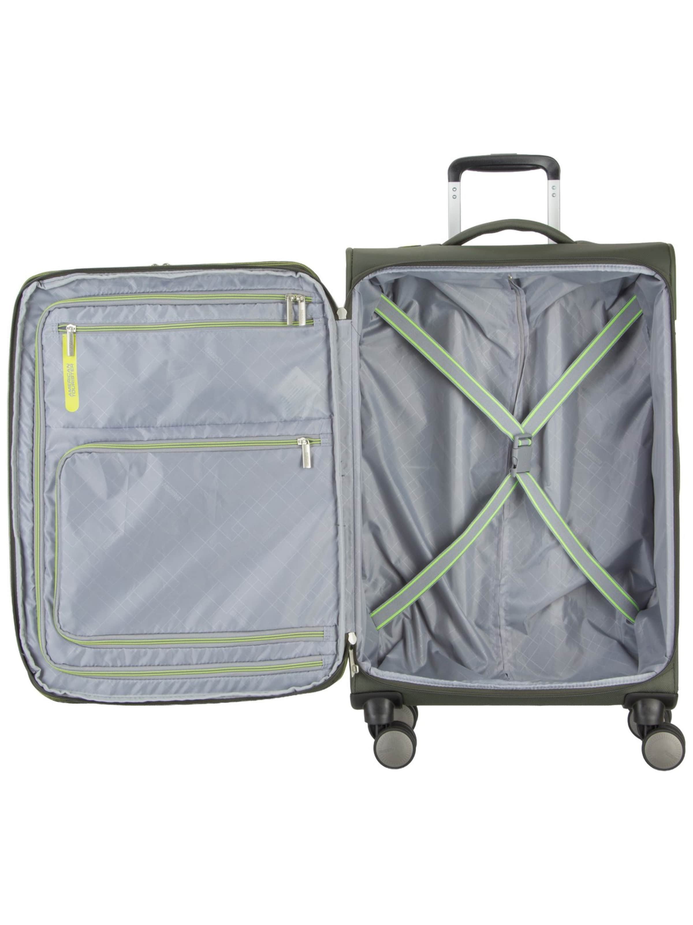 American Tourister Trolley ' Wanderlite Spinner' in Grün