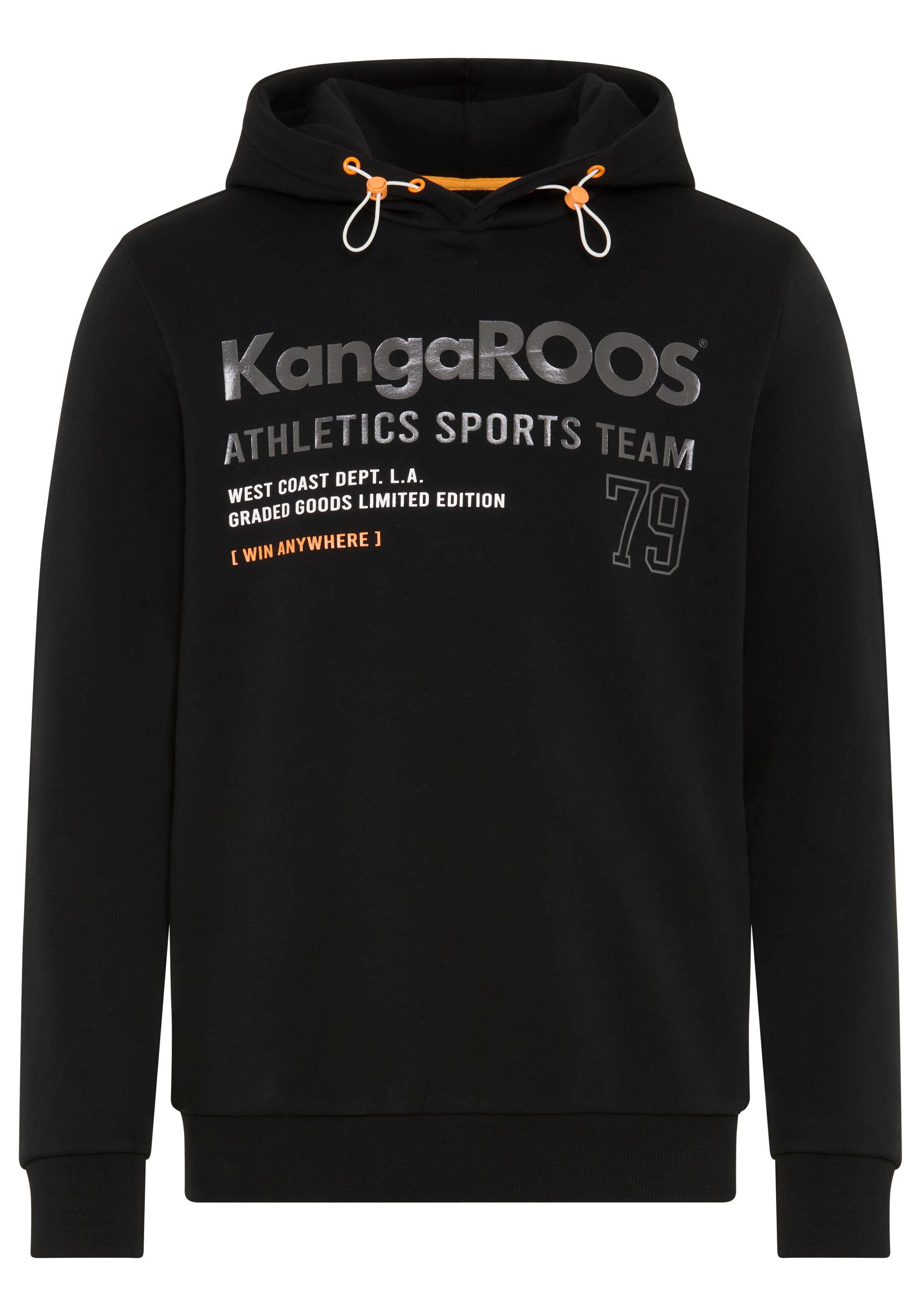 KangaROOS Sweatshirt in Black: front
