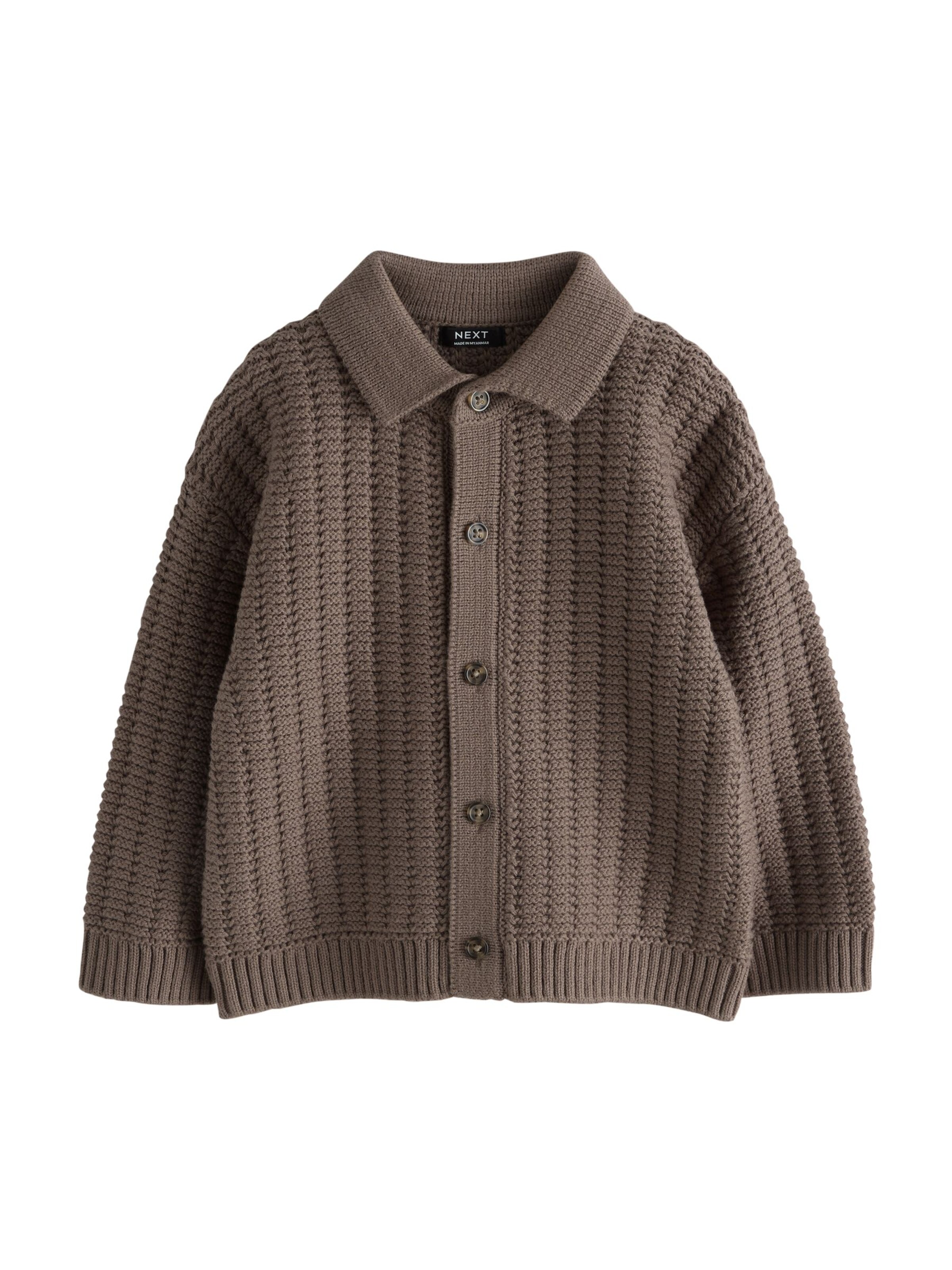 Next Strickjacke in Braun: Vorderseite