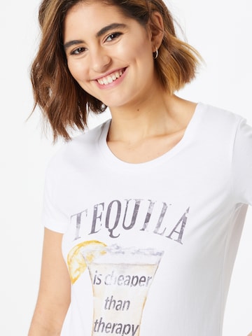 balta EINSTEIN & NEWTON Marškinėliai 'Tequila Theraphy'
