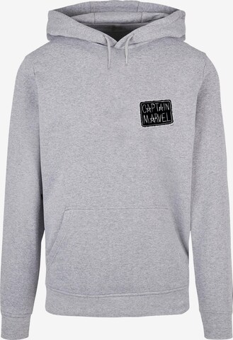 ABSOLUTE CULT Sweatshirt 'Captain Marvel' in Grey: front