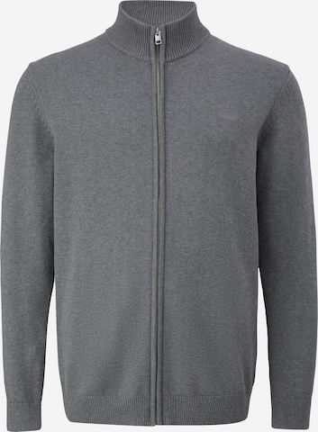 s.Oliver Men Big Sizes Knit Cardigan in Grey: front