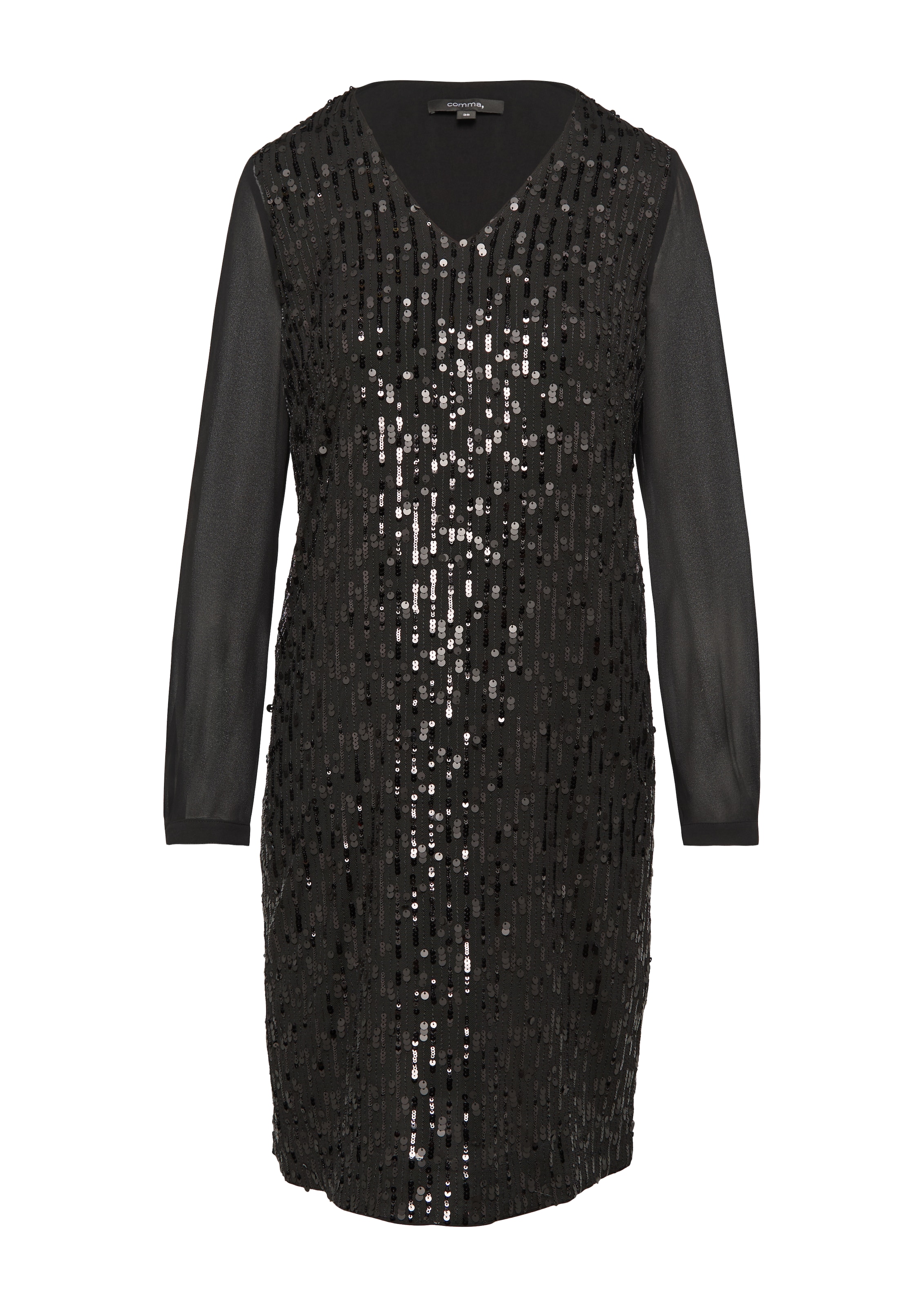 COMMA Kleid in Schwarz: Vorderseite