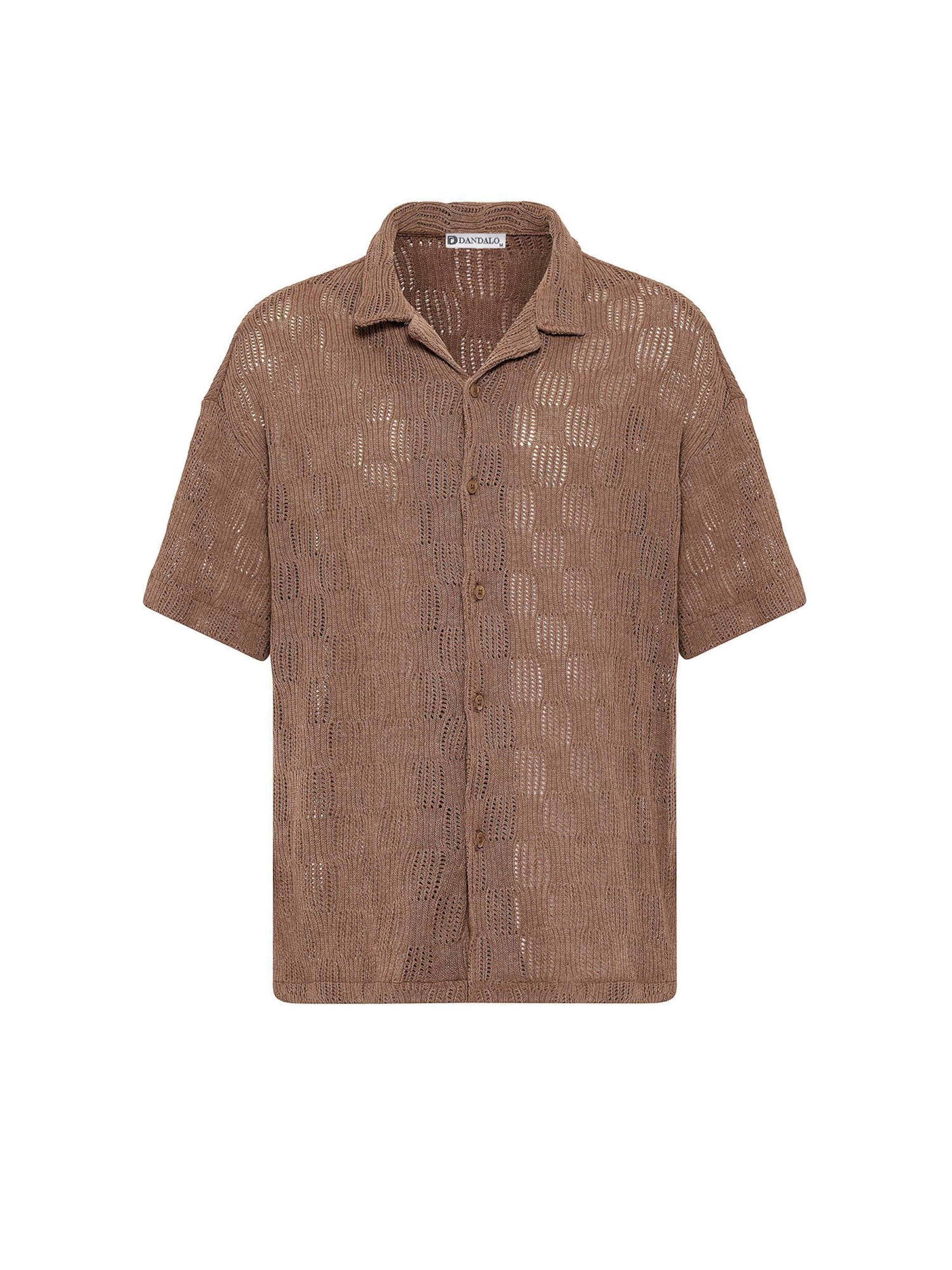 Dandalo Regular fit Πουκάμισο σε καφέ: μπροστά