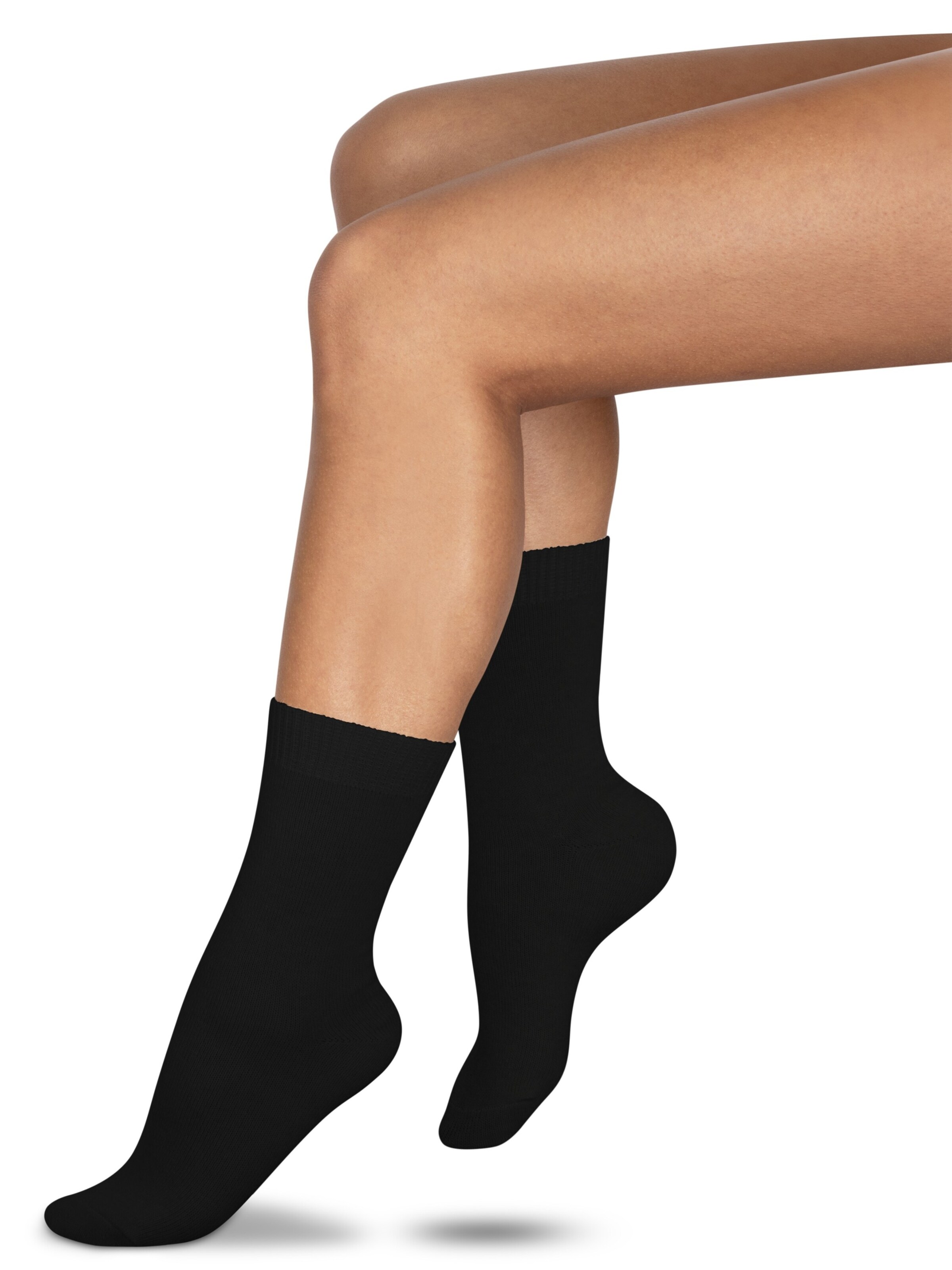 Chaussettes normani en noir : devant