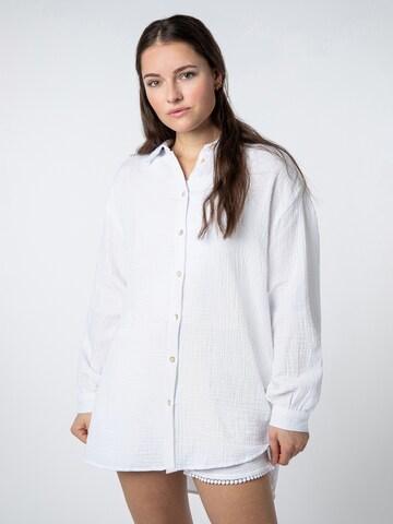 Sublevel Blouse in Wit: voorkant