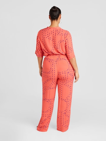 ONLY Carmakoma Wide leg Broek 'PHOEBE' in Oranje