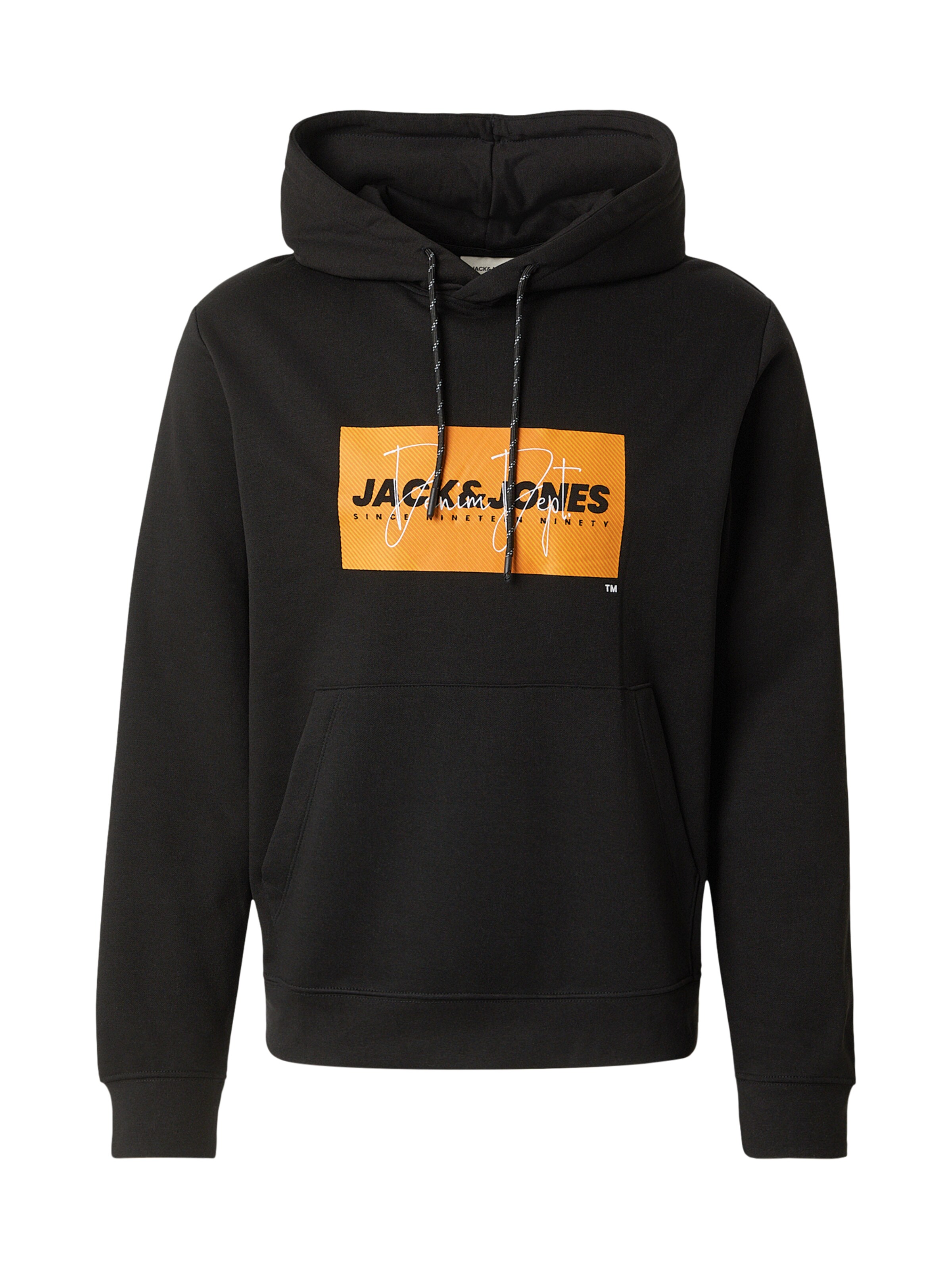 melns JACK & JONES Sportisks džemperis 'JJCOLE': no priekšpuses