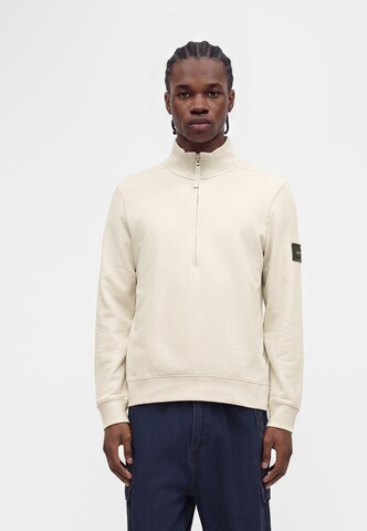 Calvin Klein Jeans - regular Sudadera en blanco: frente