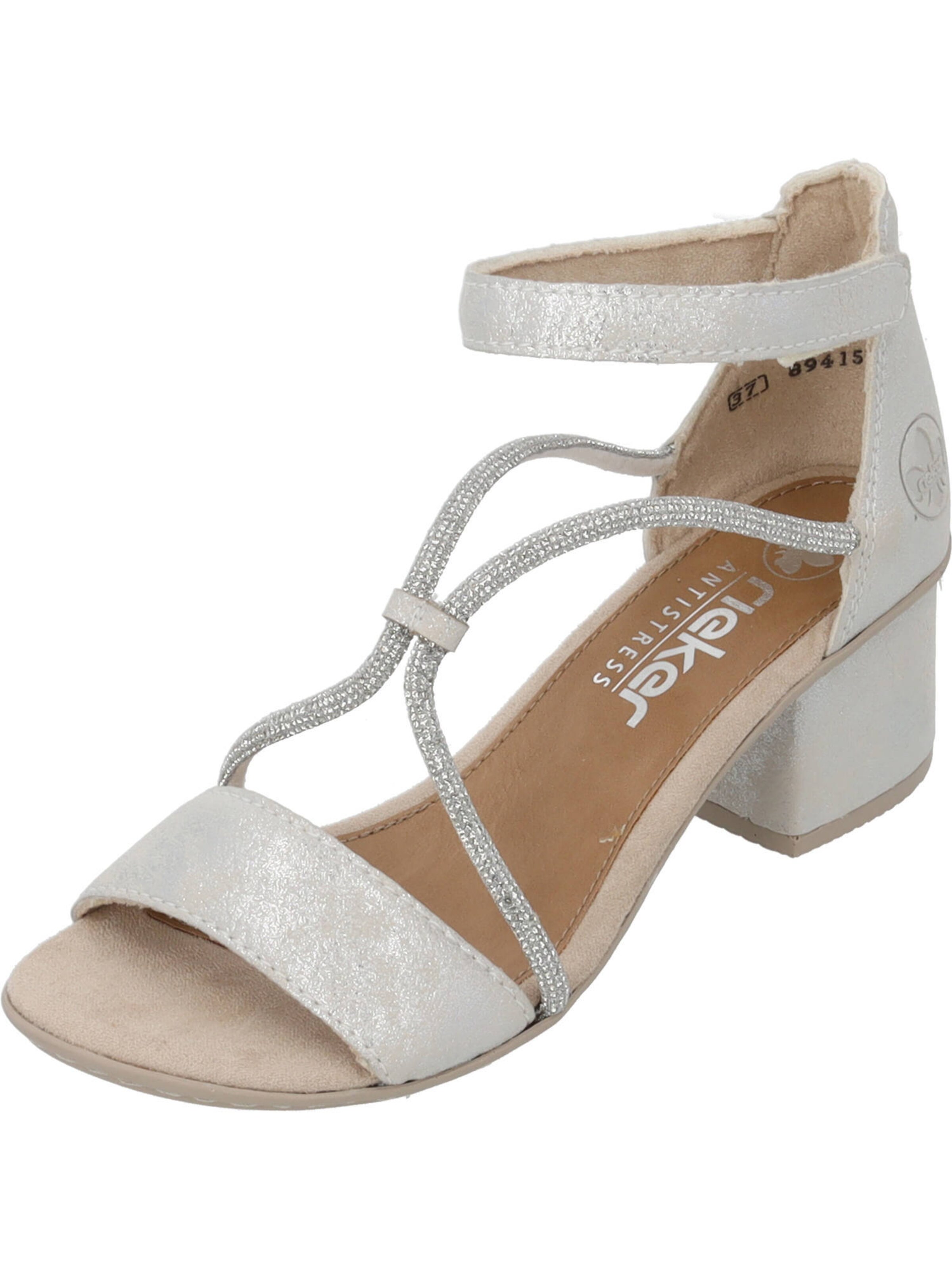 Rieker Sandaler med rem i sølv: forside