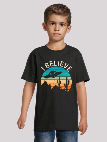 F4NT4STIC Shirt 'I Believe' in Zwart: voorkant