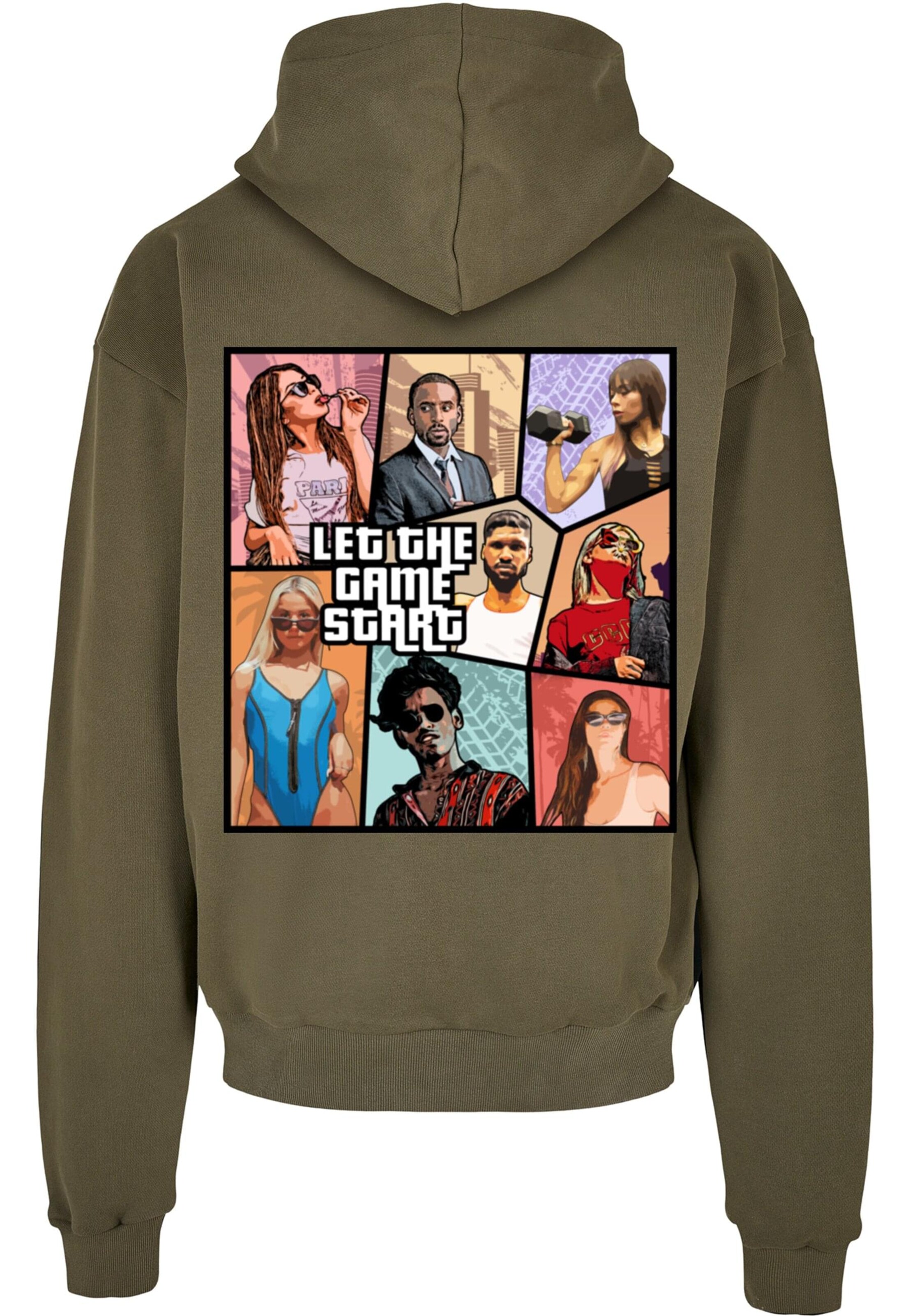 Merchcode Sweatshirt 'Grand Collage' in Grün