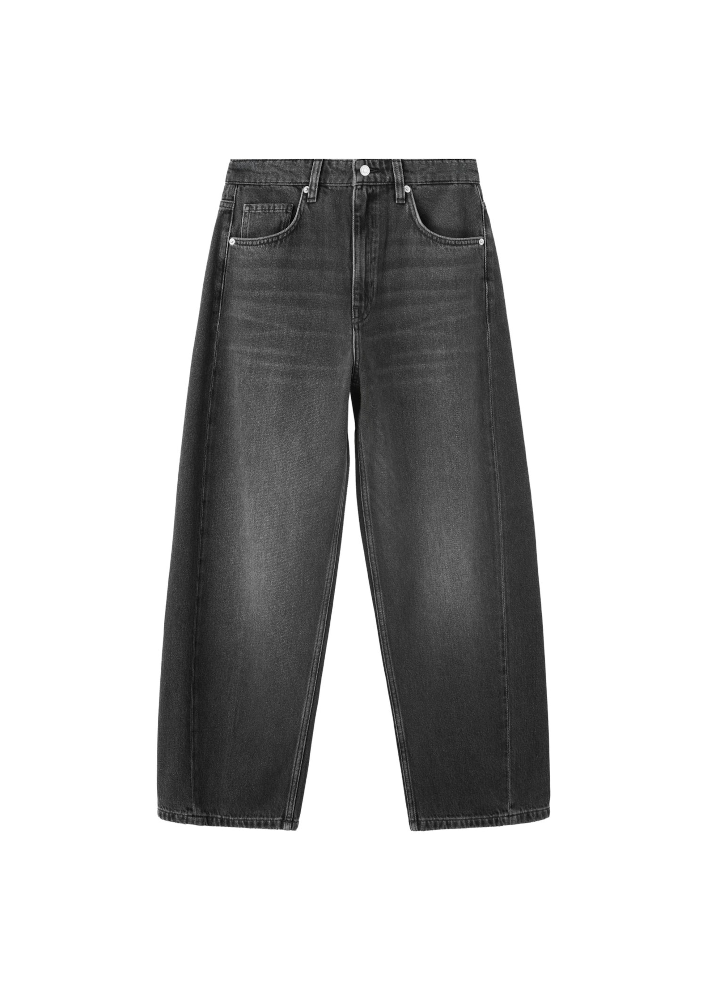 Barrel Jeans 'BIMBA' di MANGO in nero: frontale