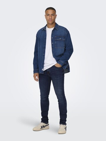 Only & Sons Skinny Jeans 'Loom' in Blau