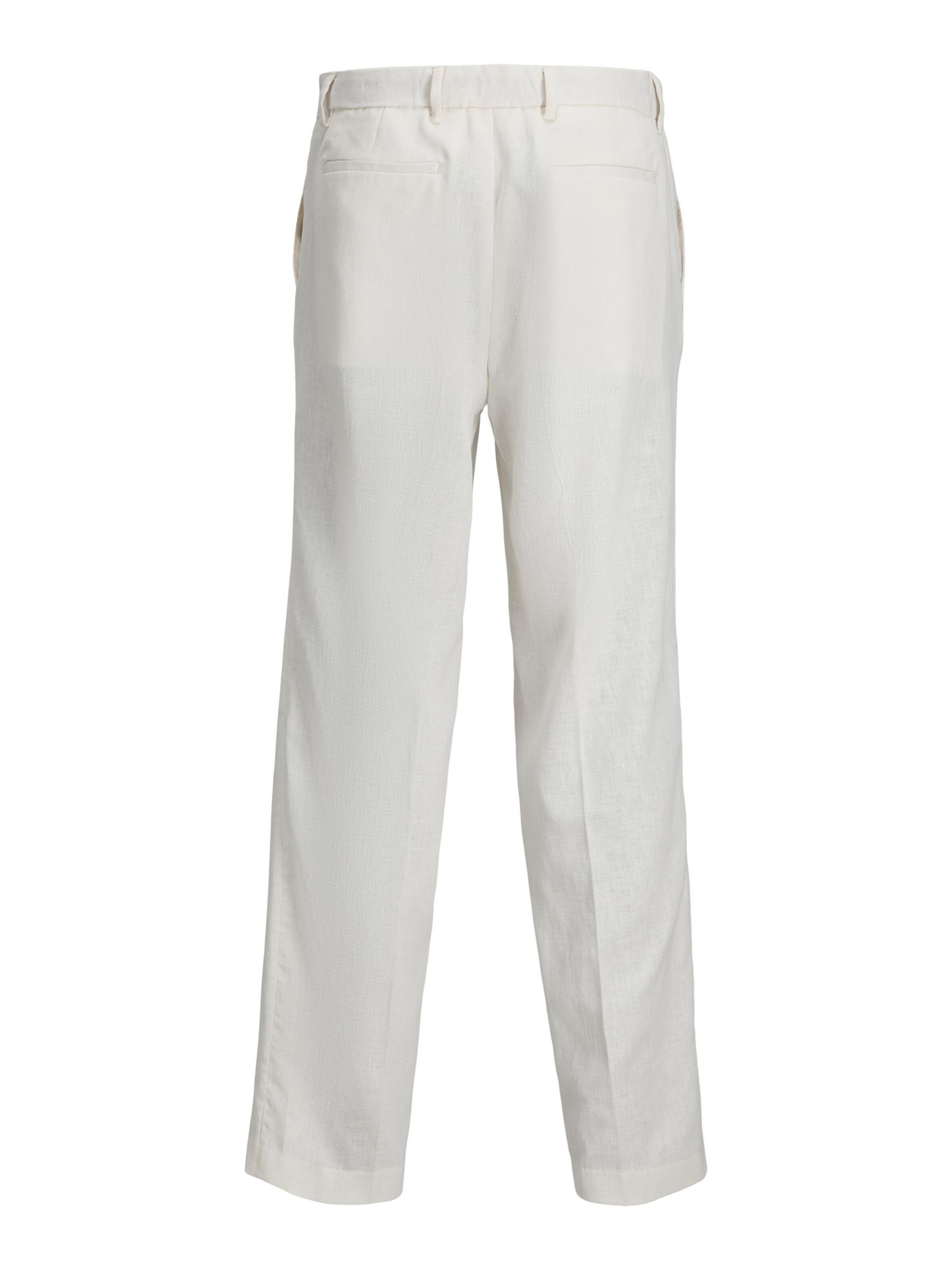 JACK & JONES Loosefit Bukser med lægfolder 'JPRMarcus' i hvid