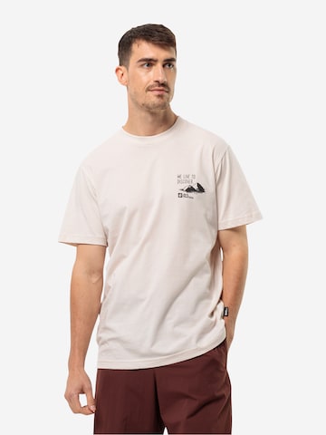 T-Shirt fonctionnel 'Discover' JACK WOLFSKIN en beige