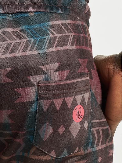 Pantaloni 'Pocosol' Just Rhyse di colore mocca / petrolio / rosa antico / rosa chiaro, Visualizzazione prodotti