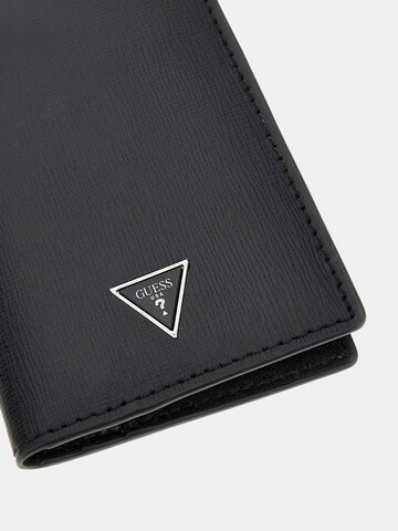 GUESS Kartenetui 'Milano' in Schwarz