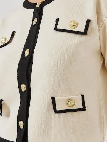 Bianco Lucci Gebreid vest in Beige