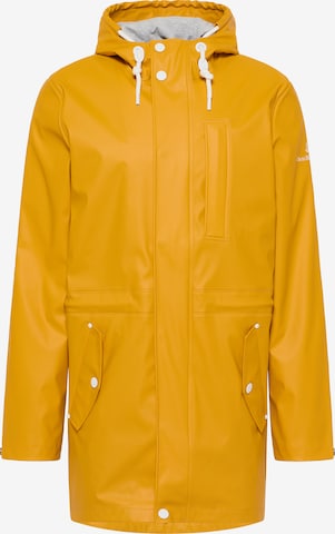Parka di mezza stagione di DreiMaster Maritim in giallo: frontale