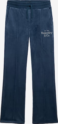 Superdry & Coregular Hlače - plava boja: prednji dio