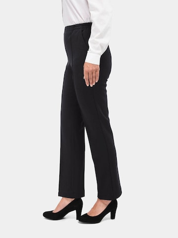 Goldner Regular Bundfaltenhose ' Martha' in Schwarz