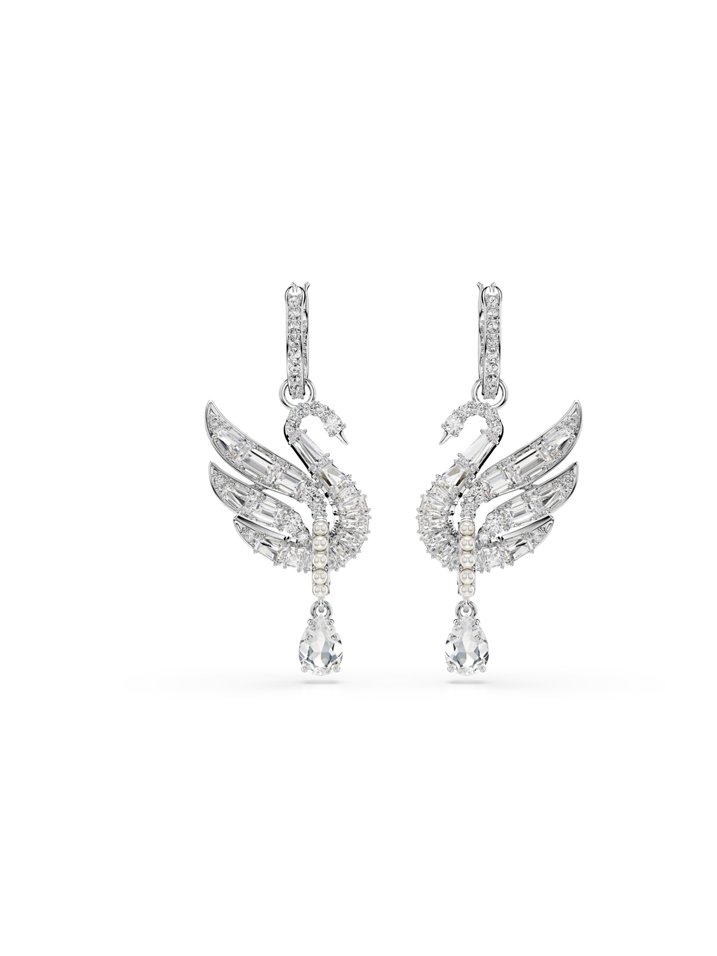 Boucles d'oreilles 'Swan' Swarovski en argent